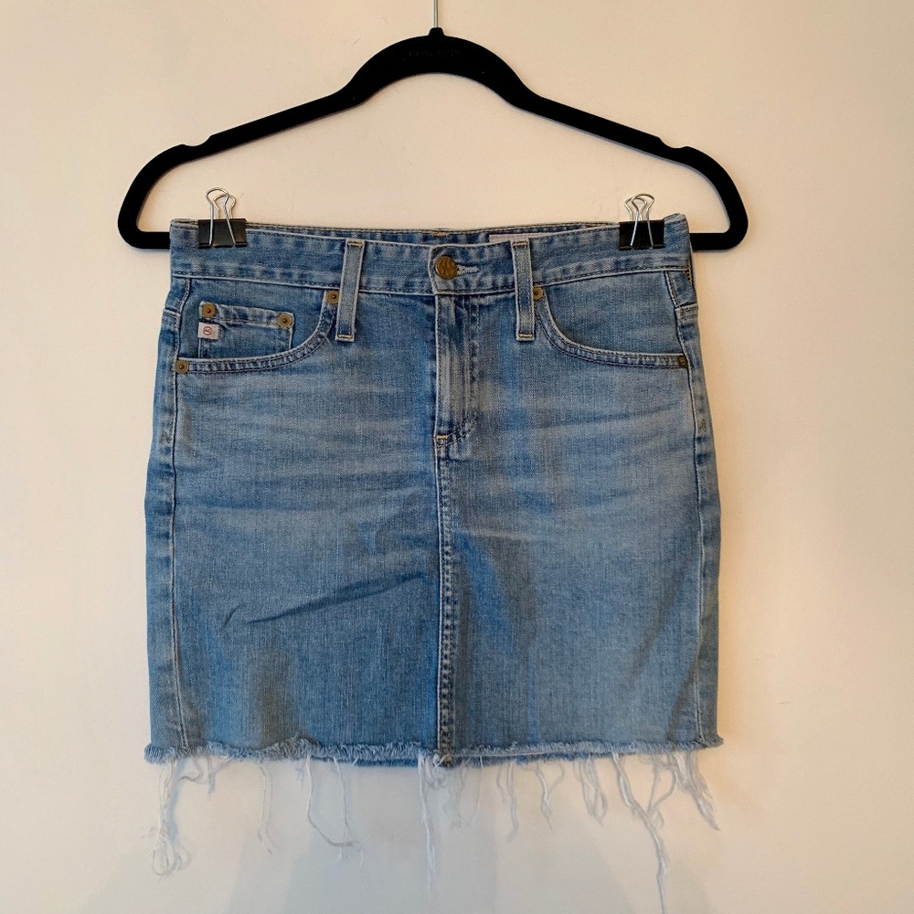 Light Wash Denim Mini Skirt